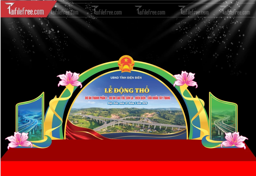 Mẫu Background Lễ Động Thổ_BH857