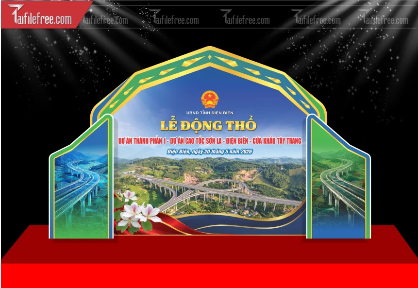 Mẫu Background Lễ Động Thổ_BH858