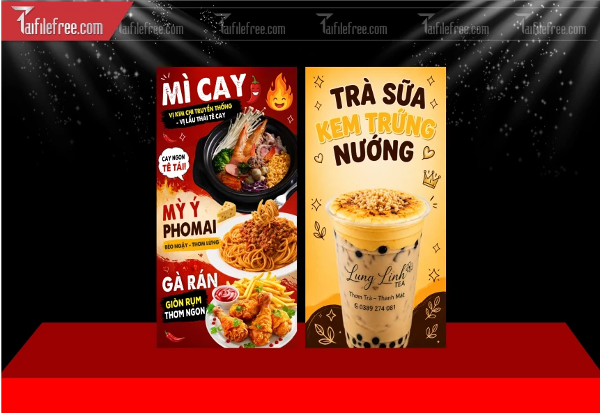 Mẫu StandeeTrang Trí Tiệm Ăn Đẹp_BH860