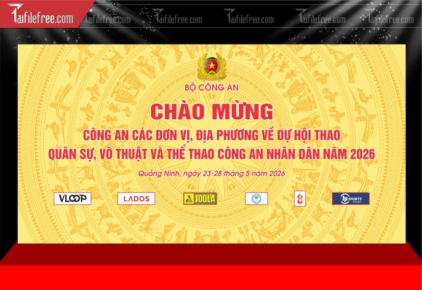 Mẫu Phông Nền Hội Thao Quân Sự_BH864
