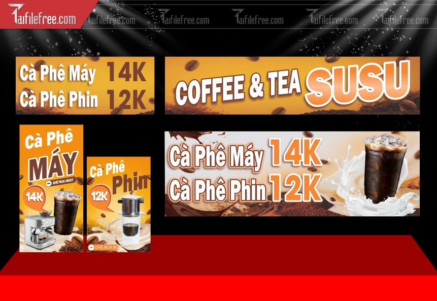 Mẫu Dcal Dán Xe Bán Hàng, Tiệm Caffe_BH866