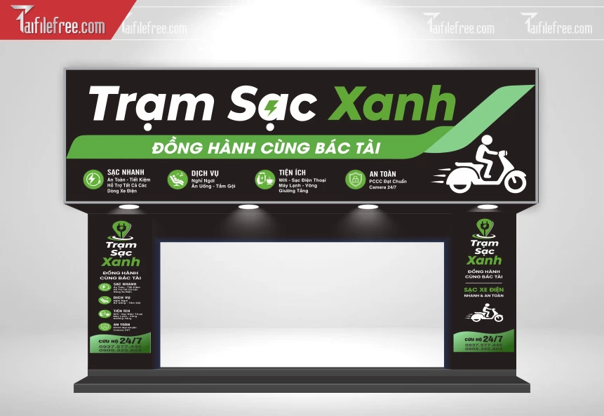 Biển Quảng Cáo, Bảng Hiệu Trạm Sạc Xanh _BH868