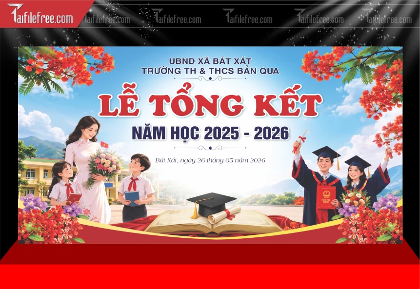 Mẫu Phông Nền Lễ Tổng Kết Tri Ân Trưởng Thành_BH871