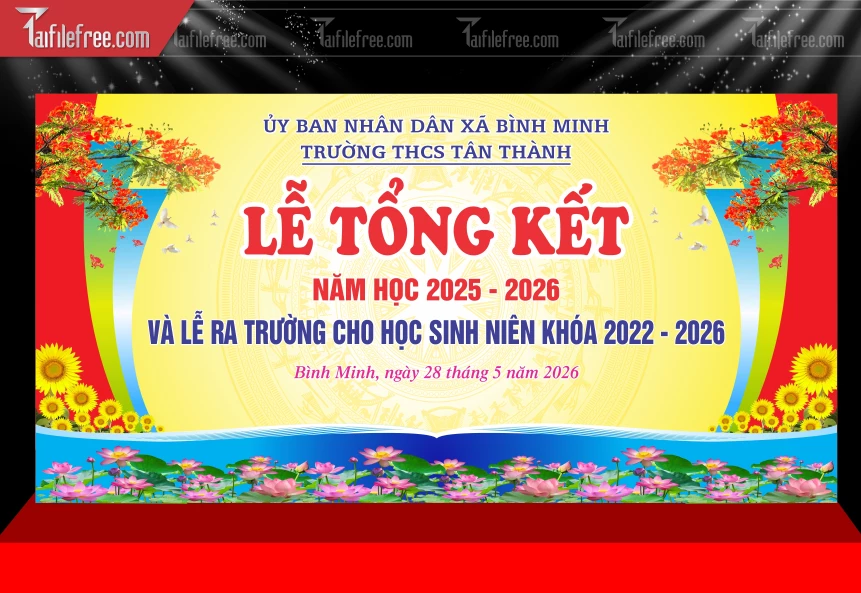 Mẫu Phông Nền Lễ Tổng Kết Tri Ân Trưởng Thành_BH873