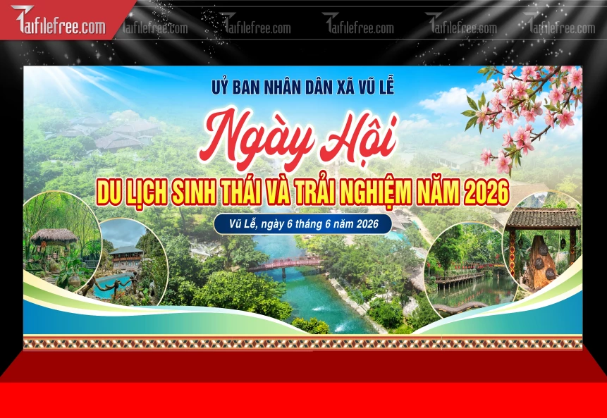 Mẫu Phông Nền Ngày Hội Du Lịch_BH875