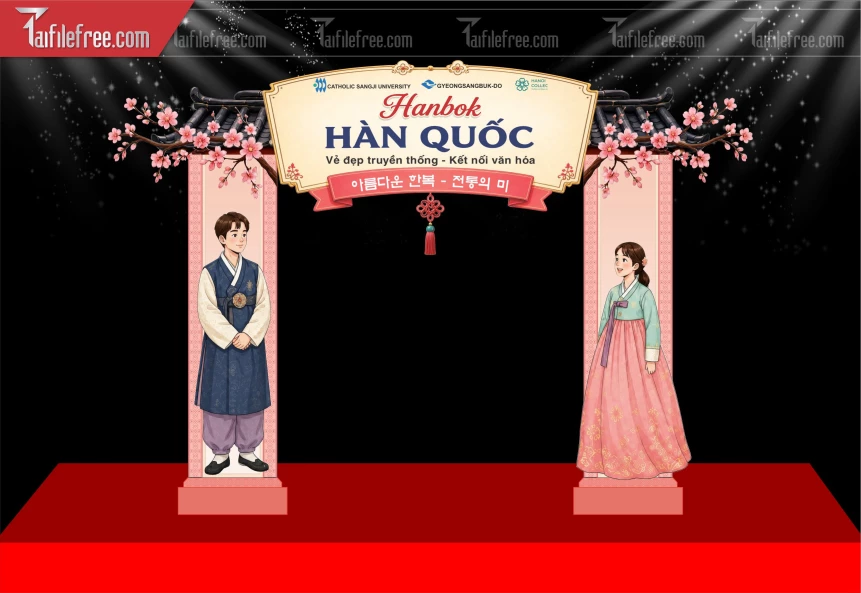 Mẫu Cổng Chào Văn Hóa Hàn Quốc_BH878