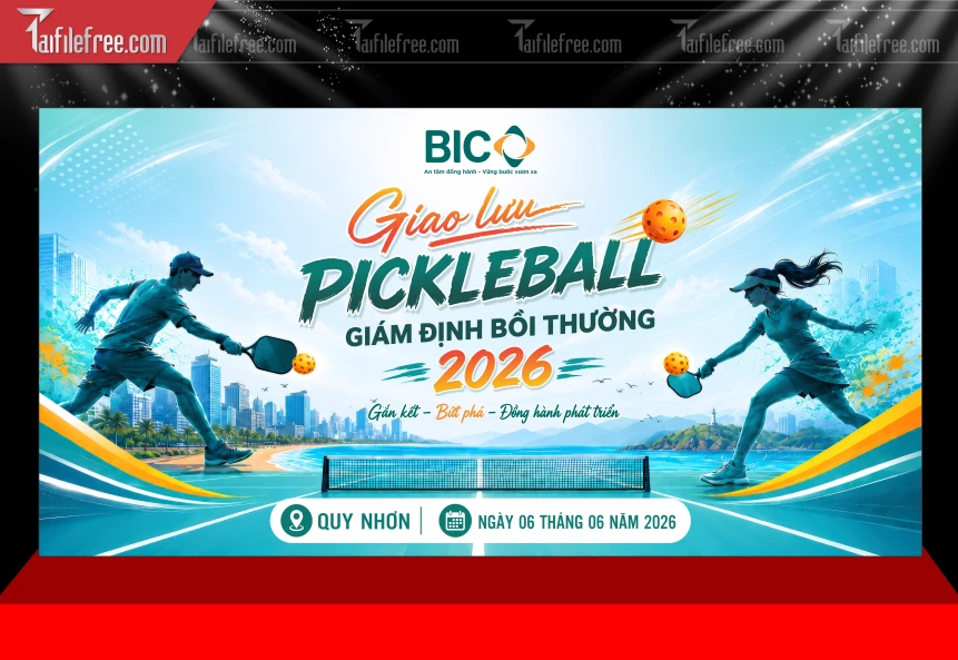 Mẫu Phông Nền Thể Thao Pickleball_BH890