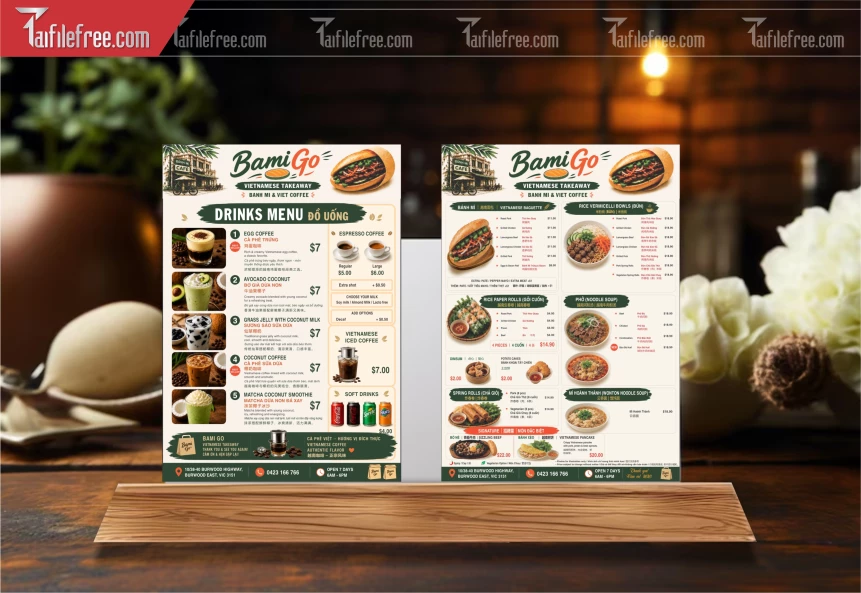 Menu Tiệm Bánh Mỳ_BH893