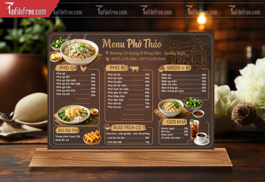 Menu Tiệm Phở_BH896