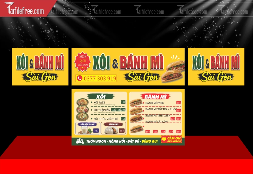 Mẫu Dcal Dán Xe Bán Hàng, Tiệm Bánh Mỳ_BH914