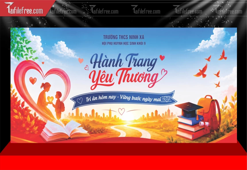 Mẫu Phông Nền Lễ Tổng Kết Tri Ân Trưởng Thành_BH915