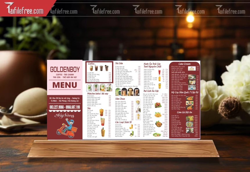 Menu Tiệm Caffe_BH923