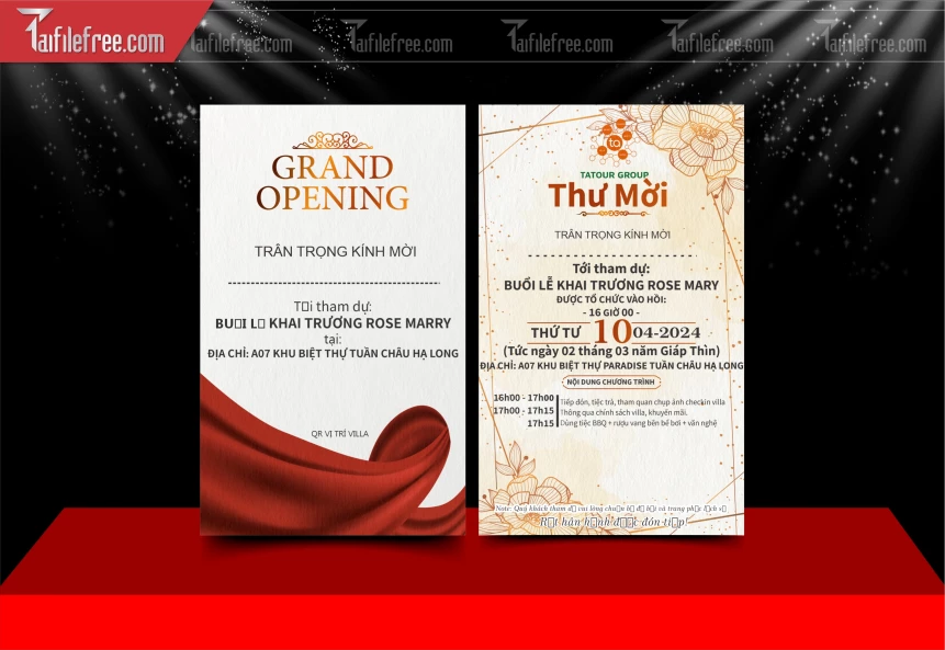 Mẫu Thư Mời Khai Trương_BH931