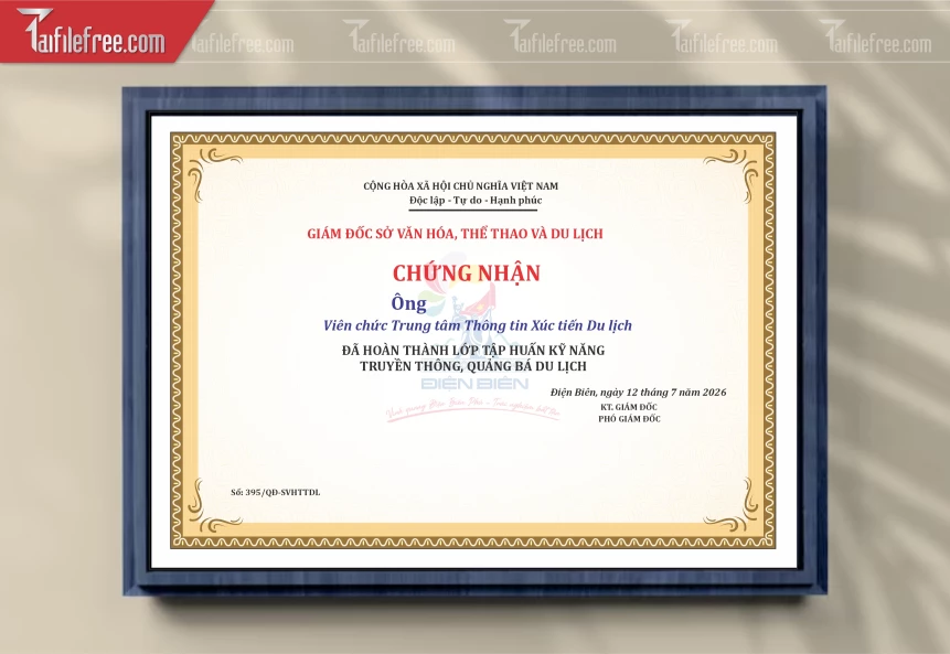 Mẫu GIấy Khen Chứng Nhận_BH935