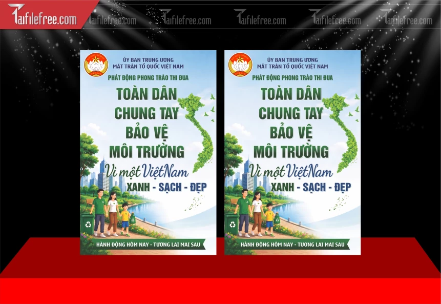 Mẫu Poster Bảo Vệ Môi Trường Xanh Sạch Đẹp_BH937