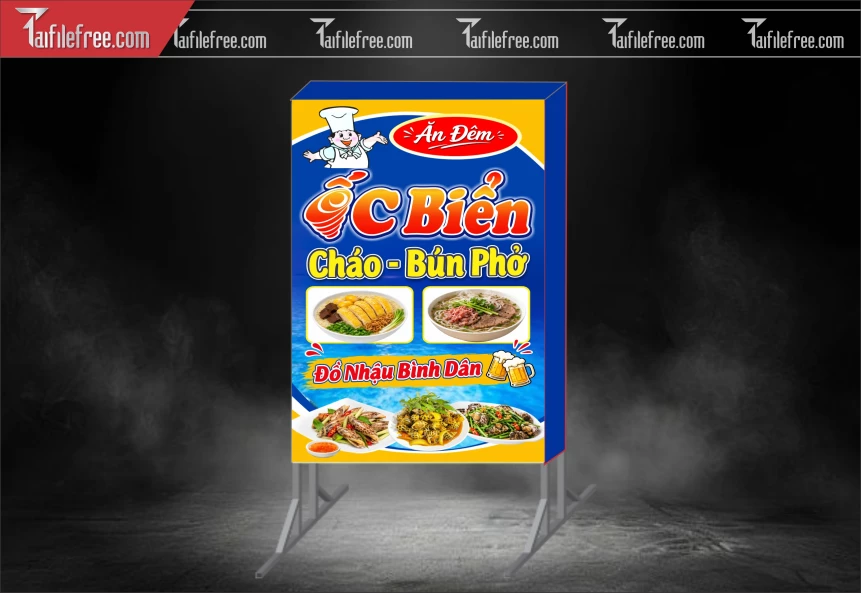 Biển Hiệu, Bảng Hộp Đèn Tiệm Ốc_BH944