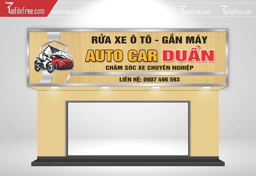 Biển Quảng Cáo, Bảng Hiệu Tiệm Rửa Xe_BH963