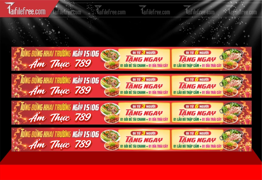 Mẫu Băng Rôn Tưng Bừng Khai Trương_BH966