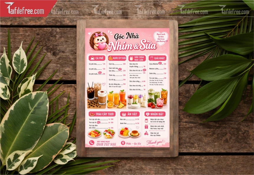 Menu Tiệm Trà Sữa_BH980
