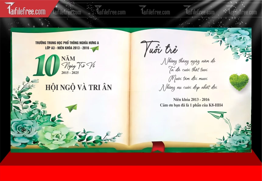 Mẫu Background Họp Lớp, Hội Khóa, Ngày Trở Về Đẹp_BH990