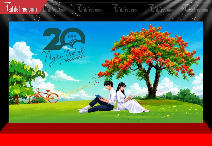 Mẫu Phông Nền Họp Lớp, Hội Khóa, Ngày Trở Về Đẹp_BH997