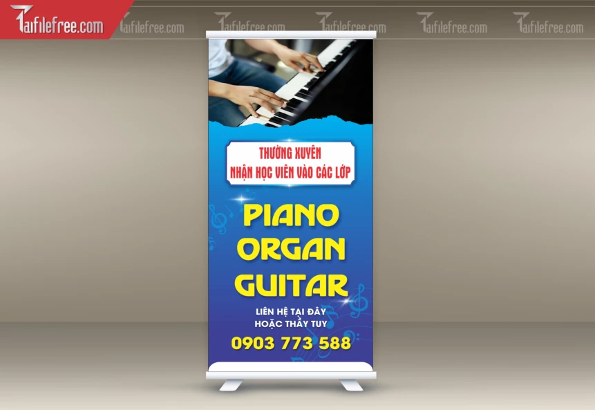 File Thiết Kế Standee Piano, Âm Nhạc_BR178