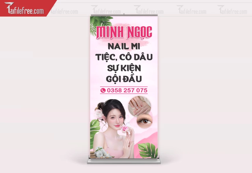 File Thiết Kế Standee Spa, Nail Mi_BR183
