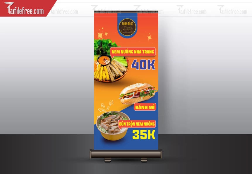 File Thiết Kế Standee Food, Bánh Mì_BR184