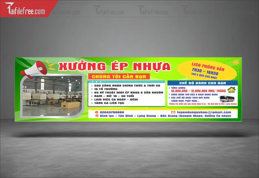 Banner Tuyển Dụng Công Nhân Xưởng Ép Nhựa_BR200