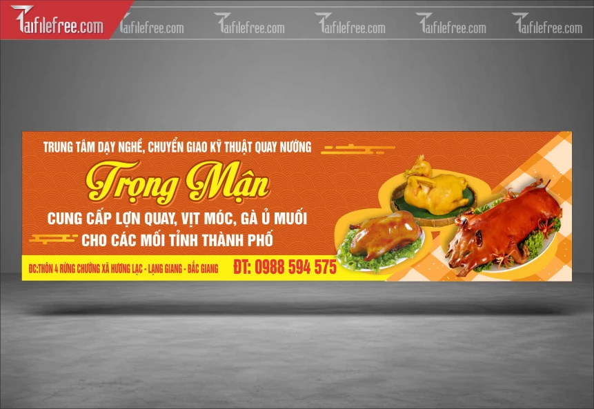Banner Quảng Cáo Trung Tâm Dạy Nghề Quay Nướng Trọng Mận_BR222