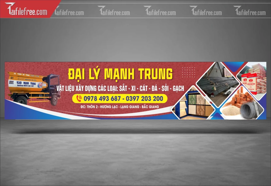 Banner Quảng Cáo Đại Lý Vật Liệu Xây Dựng Mạnh Trung_BR223