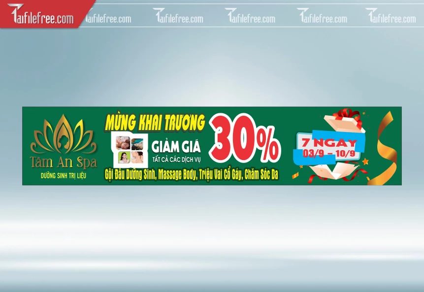 Băng Rôn Khai Trương Spa Tâm An_BR231