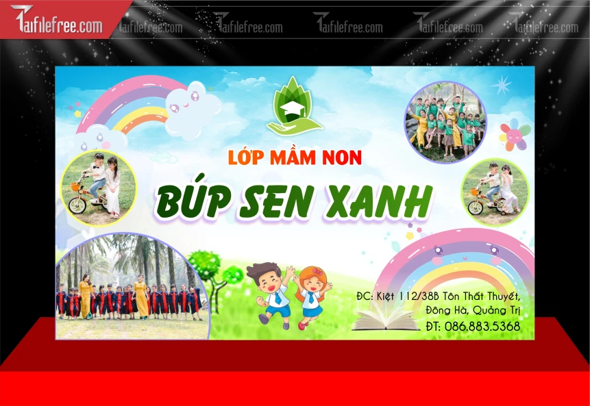Banner Đẹp, Bìa Face Book Lớp Mầm Non Búp Sen Xanh_BR236