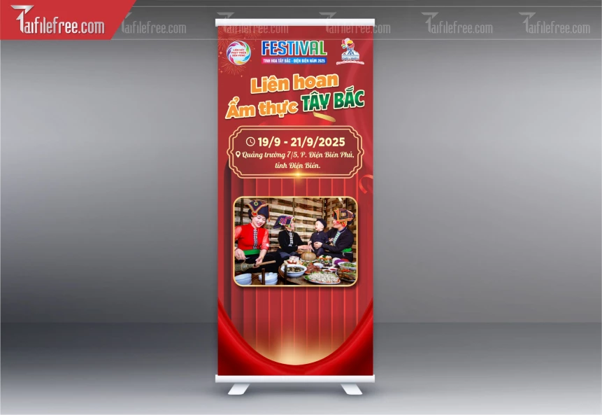 File Thiết Kế Standee Liên Hoan Ẩm Thực Tây Bắc_BR242