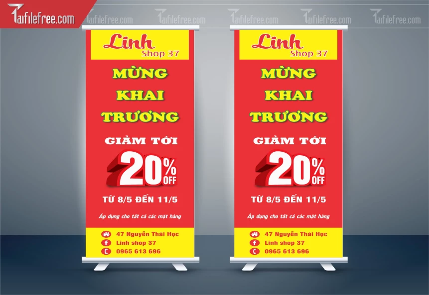 Mẫu Standee Tưng Bừng Khai Trương_BR244
