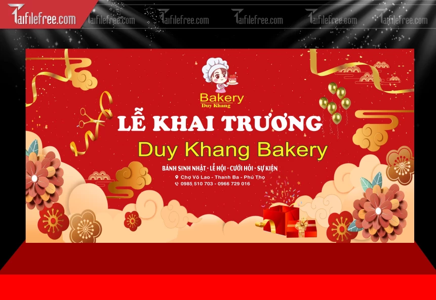 Mẫu Phông Nền Tưng Bừng Khai Trương_BR252
