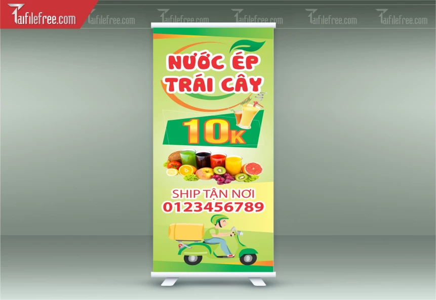 File Thiết Kế Standee Quảng Cáo Trái Cây Nước Ép_BR42