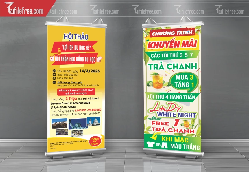 File Thiết Kế Standee Hội Thảo, Standee Khuyến Mãi Trà Chanh_BR46