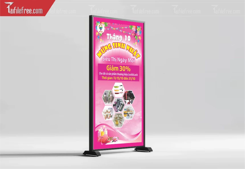 File Thiết Kế Standee Khuyến Mãi Mừng Sinh Nhật Tháng Mười_BR56
