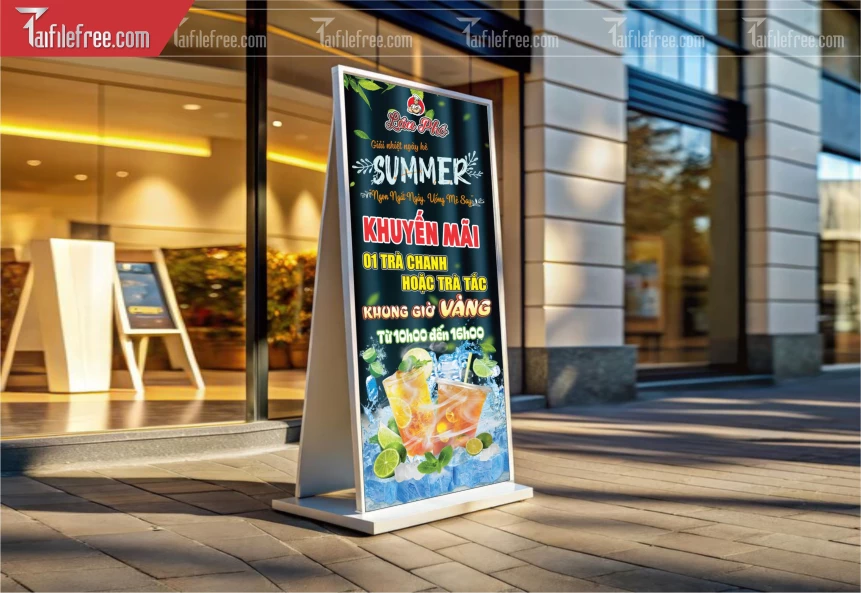 File Thiết Kế Standee Nhà Hàng, Standee Nước Giải Khát_BR81