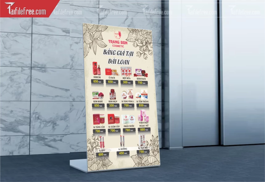 File Thiết Kế Standee Mỹ Phẩm Chăm Sóc Da_BR91