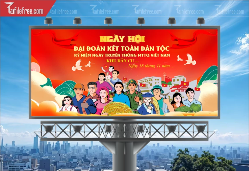 Banner Ngày Hội Đại Đoàn Kết Dân Tộc Đẹp_CDT25