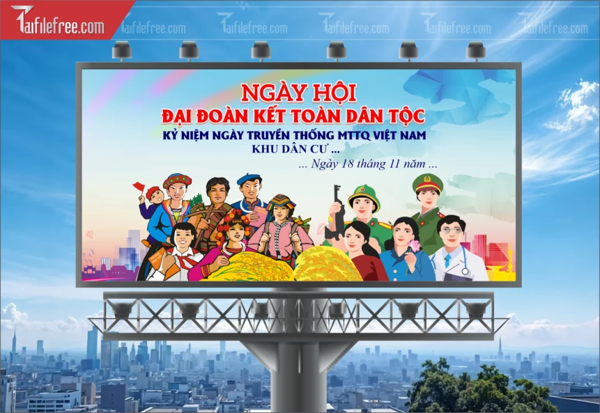 Banner Ngày Hội Đại Đoàn Kết Dân Tộc_CDT28