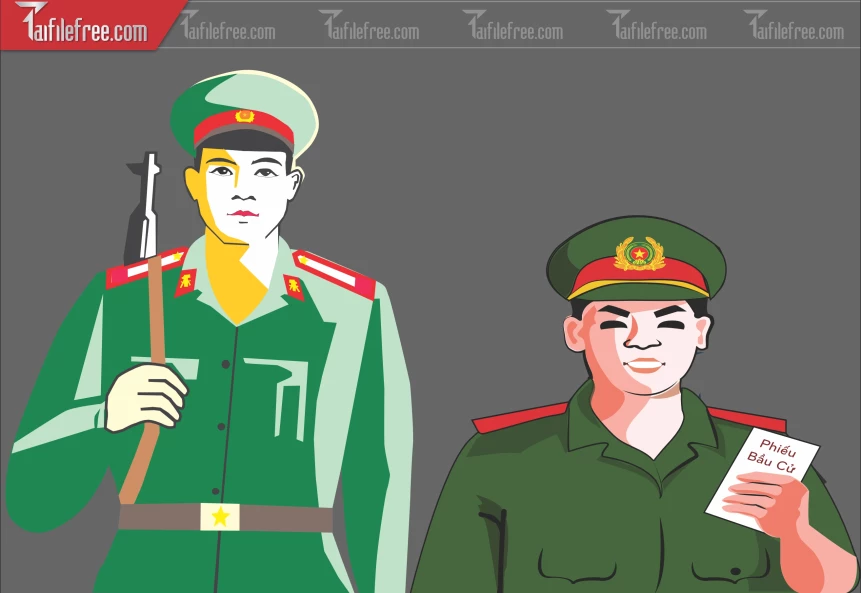 Hình Ảnh Vector Chiến Sĩ Công An Dùng Trong Thiết Kế_CGT44