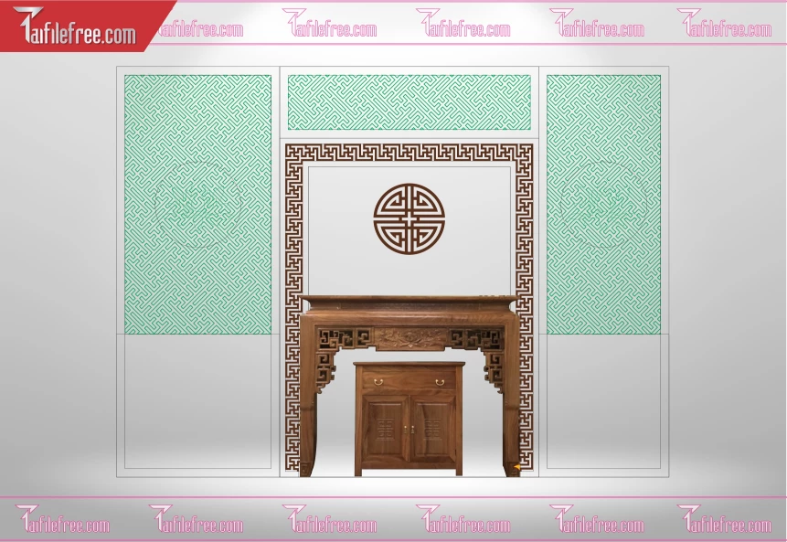 Mẫu File Vector CNC Phòng Thờ Đẹp_CNC157