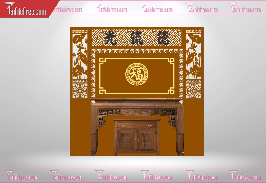 Mẫu File Vector CNC Phòng Thờ Đẹp_CNC171