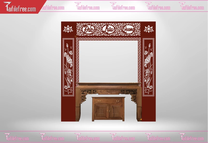 Mẫu File Vector CNC Phòng Thờ Đẹp_CNC172