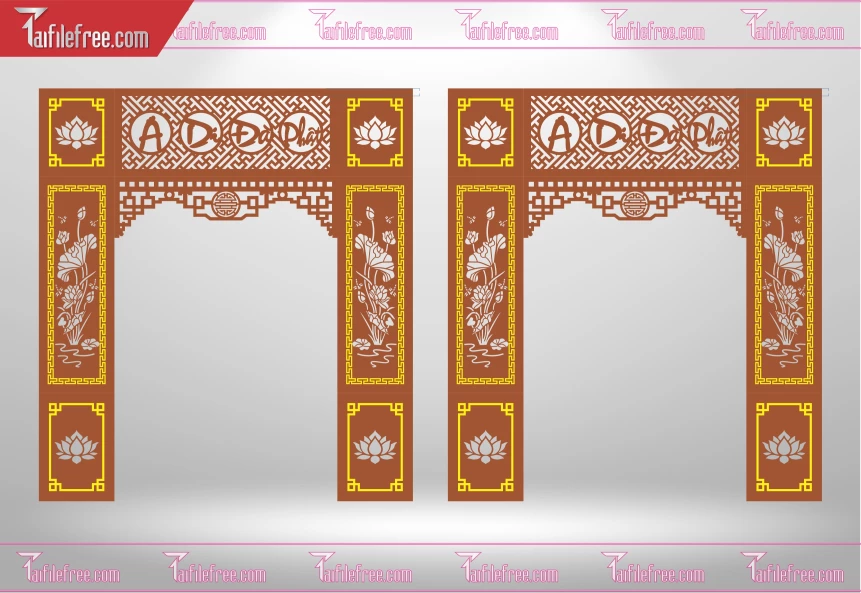 Mẫu File Vector CNC Phòng Thờ Đẹp_CNC209