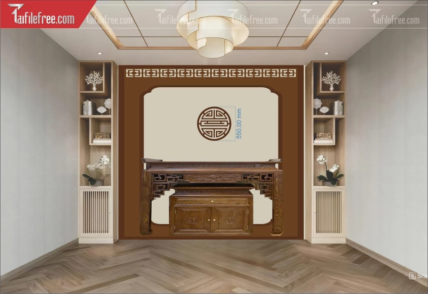 Mẫu File Vector CNC Phòng Thờ Đẹp_CNC246