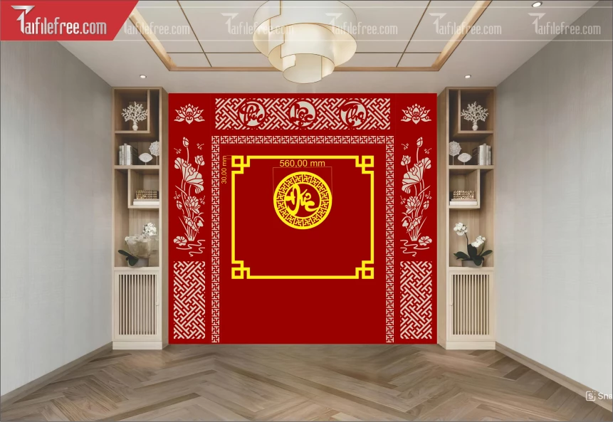 Mẫu File Vector CNC Phòng Thờ Đẹp_CNC247